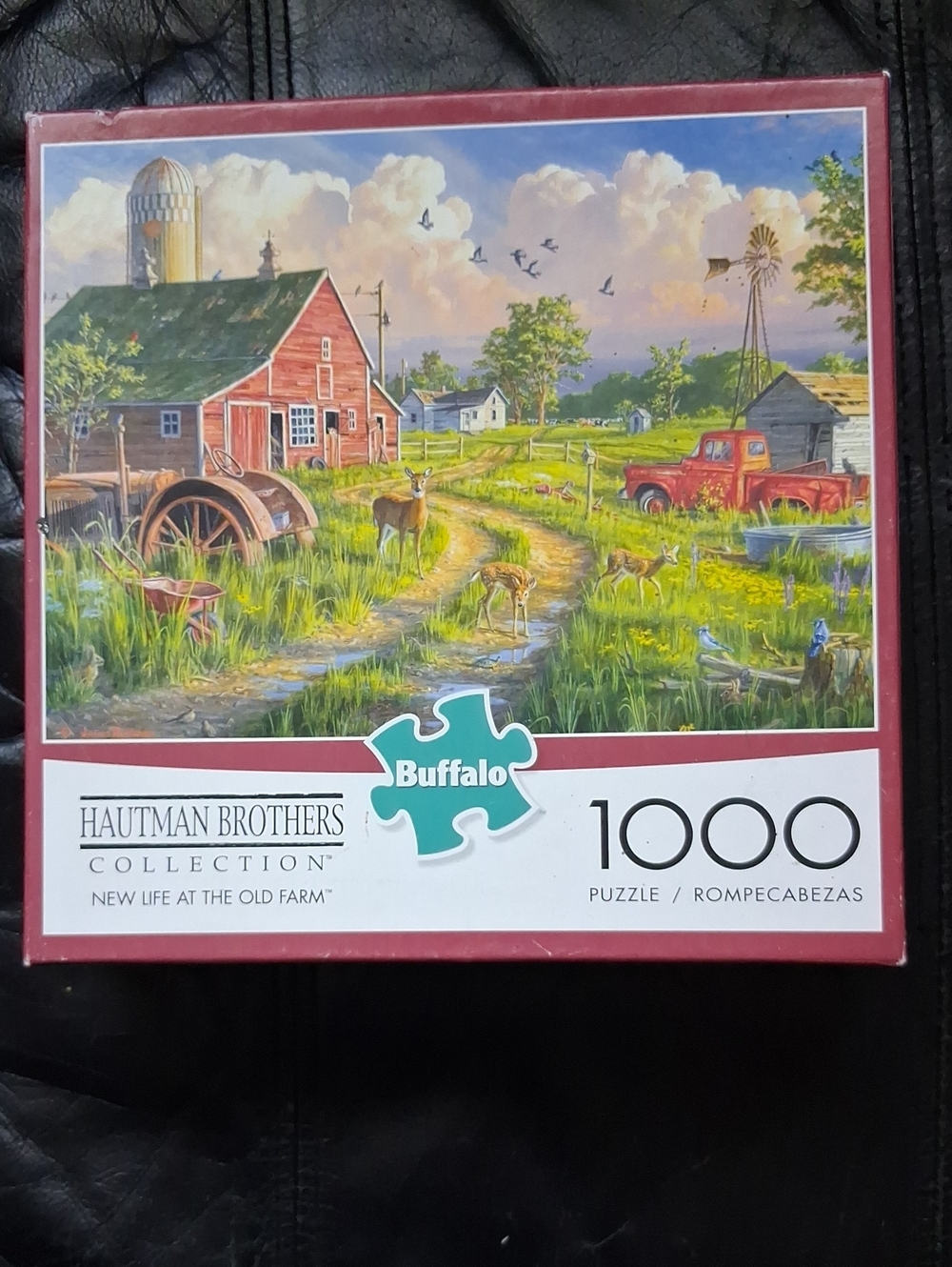 Hautman Brothers Buffalo 1000-Piece Puzzle — Red Barn Farm Scene